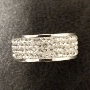 Ladies faux diamond eternity band size 7